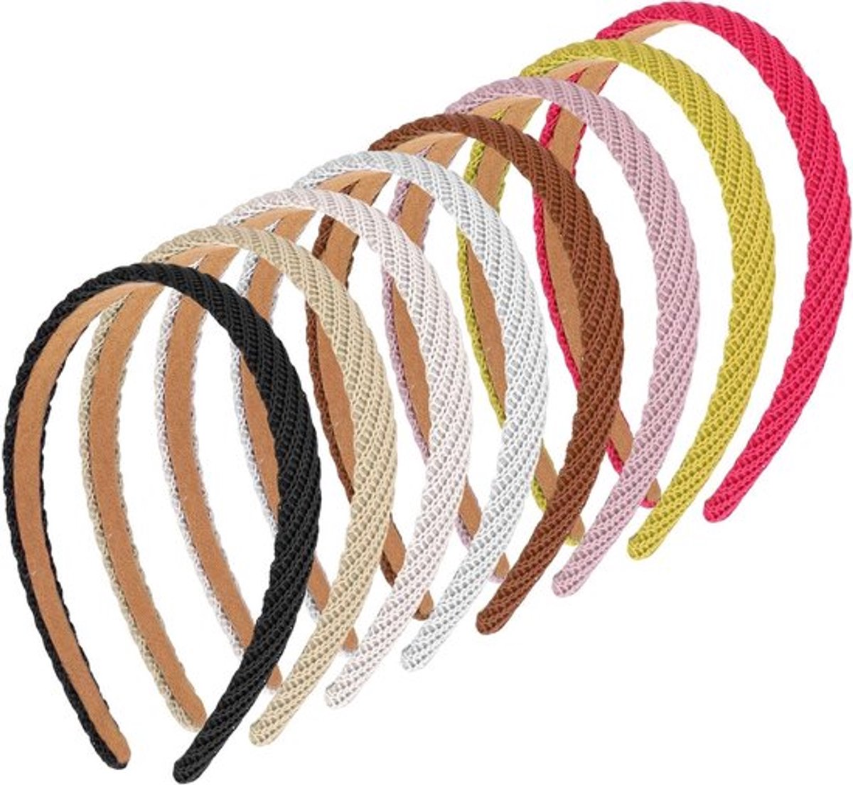 Set van 8 Dames Haarbanden, 1.5cm Brede Anti-Slip Elastische Haarbanden, Comfortabele Franse Haaraccessoires in 8 Kleuren voor Diverse Stijlen en Gelegenheden