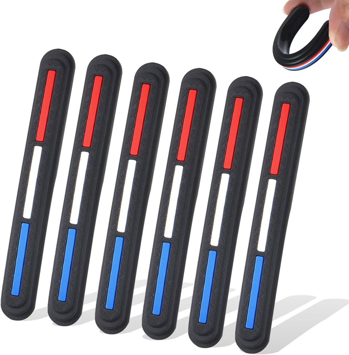 SnelShoppen - 6PCS Auto Deur Protectors Deur Rand Beschermers Zwart Universeel Auto Deur Protectors Strips Rand Beschermers Auto Deur Bescherming Bump