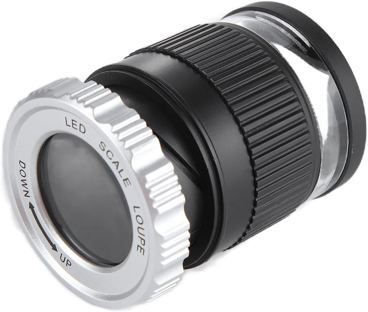 SnelShoppen - Draagbaar Metaal LED Vergrootglas met Hoge Nauwkeurigheidsschaal, Dubbele Lens, Ideaal voor Borduurwerk, Sieraden, Antiek en Elektronisc