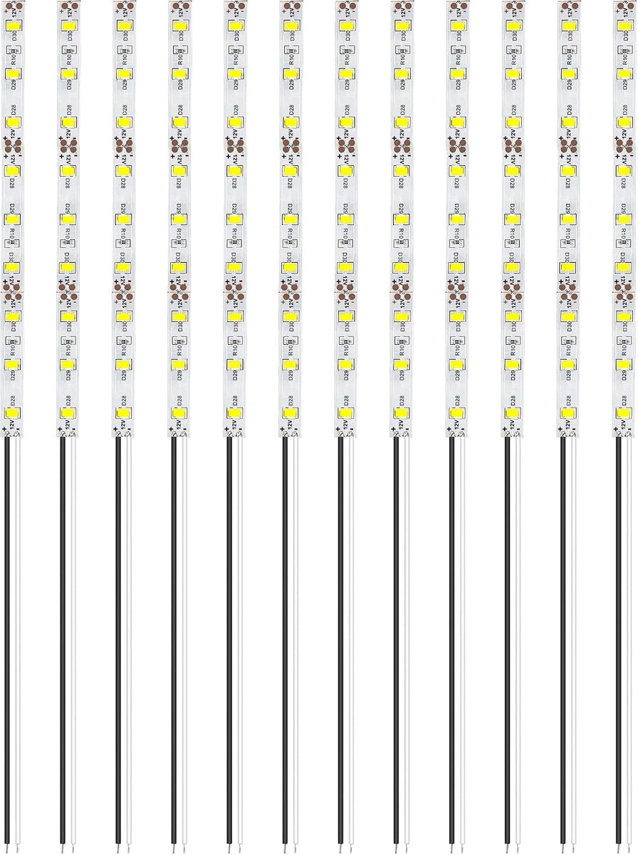 SnelShoppen - 12-delige LED Strips 150 mm met 2835 SMD, 12-18 V Witte Verlichting, Modelbouw LED Lampen, Eenvoudige Installatie, Flickervrij Licht