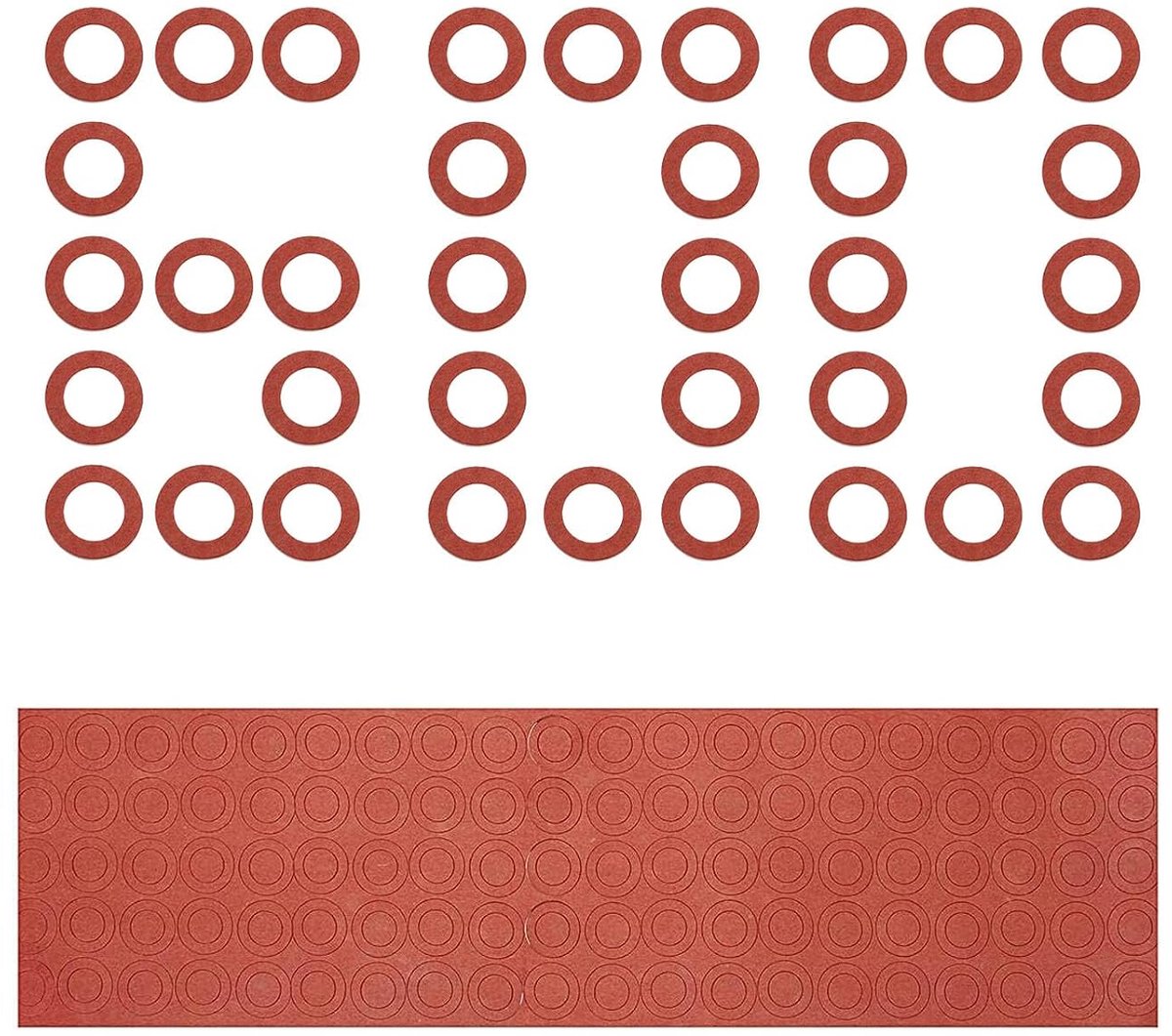 SnelShoppen - 600 Stuks Batterij Isolatoren - Elektrische Isolerende Lijm Papier - 17mm Buiten Diameter - Hoge Temperatuur Bestendig - Vlamvertragend