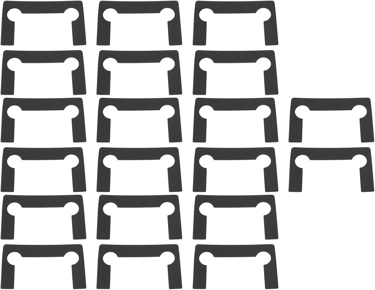 SnelShoppen - 20 Stuks Douche Deur Scharnier Rubber Seal Vervangset voor Glas Scharnier, Antislip Dichting, 85mm x 50mm, Duurzaam Rubber, Ideaal voor