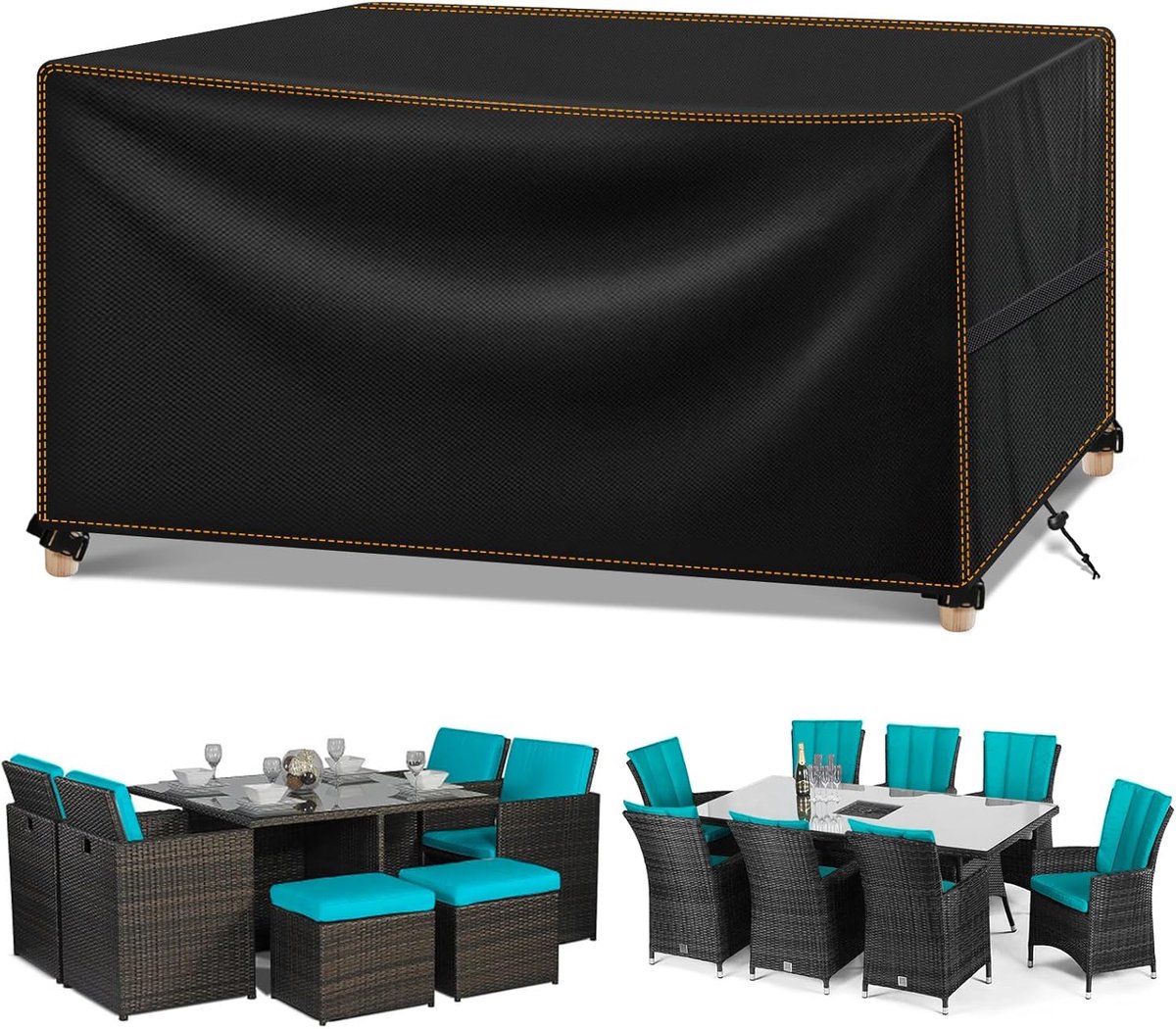 Cover Garden Furniture, Winterproof, Waterproof, 420D Oxford Fabric, Tarpaulin, Garden Furniture for Garden Tables - ShopVlot