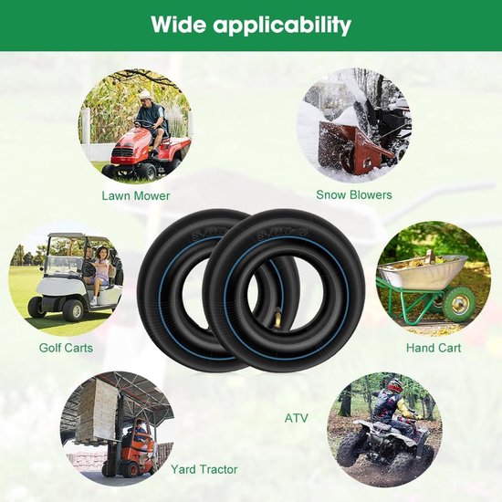 Dailygoods- Slang 3.00/3.50-4 - Binnenslang - Steekwagen - Grasmaaier - Tuintractor - Hoogwaardig rubber - Duurzaam en luchtdicht — afbeelding 2