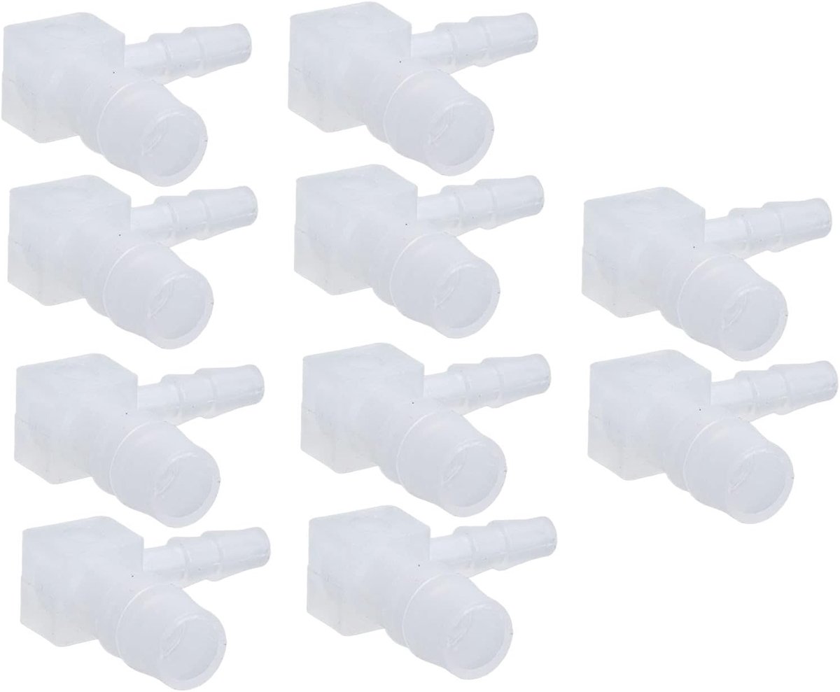SnelShoppen - 10PCS Plastic Slangconnectoren Barb Reducer Fittingen 90 Graden L Type Pijpconnector Reducer Fittingen L Type 90 Graden Bocht Pijpconnec