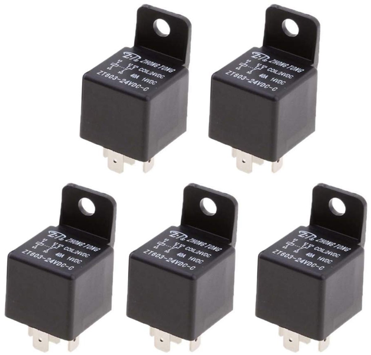 Auto relais 12V 40A - 5-polig SPDT - Hoogstroom - Ideaal voor voertuiginstallaties - SnelShoppen