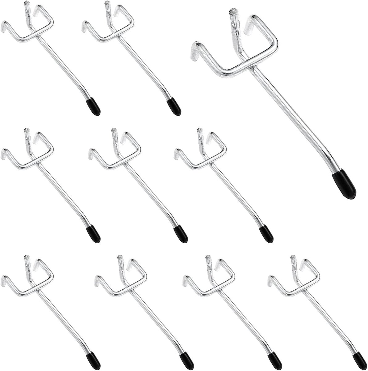 TiciKim 20 Pcs Pin Board Hooks Pegboard Hooks Hole Wall Hooks Stainless Steel Single Hooks for Retail Store Hanging - ShopVlot