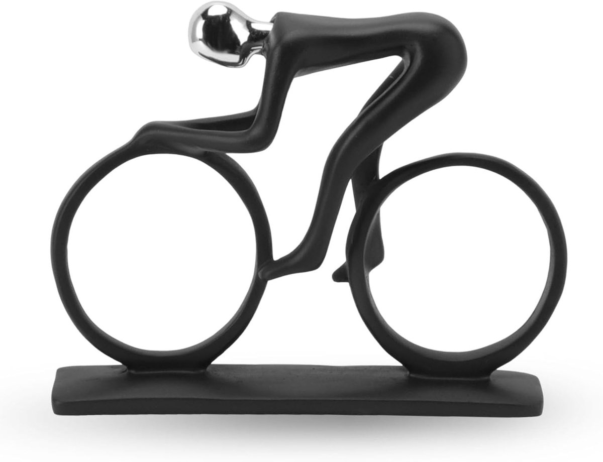 SnelShoppen - Fiets Ornament Kunst Sculptuur Huishouddecoratie Standbeeld Sport Hobby Figuur Ornament Voor Fiets Liefhebber Metalen Figurine Meubel De