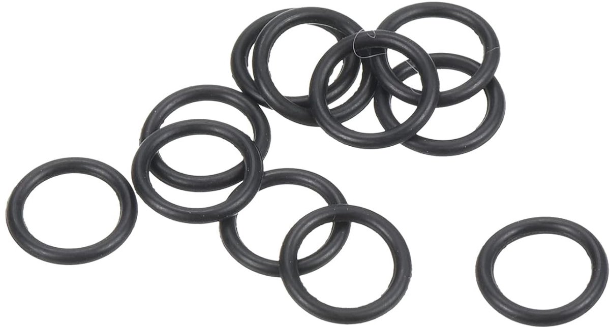 SnelShoppen - 100 Stuks Nitril Rubber O-Ringen 7.5mm AD 5.5mm ID 1mm Breed Voor Waterkraan, Sanitair, Auto Reparatie, Zwart