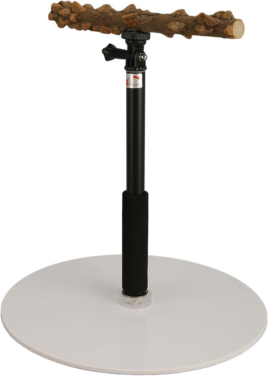 SnelShoppen - Bird Perch Stand 30-95cm Hoogte Verstelbaar Parrot Training Perch Stand Draagbaar Afneembaar Vogel Reis Stokken Stevig Duurzaam