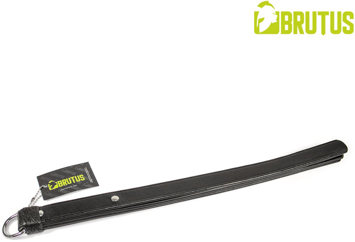 BRUTUS - Four-Fold Saddle Leather Slapper - Zwart
