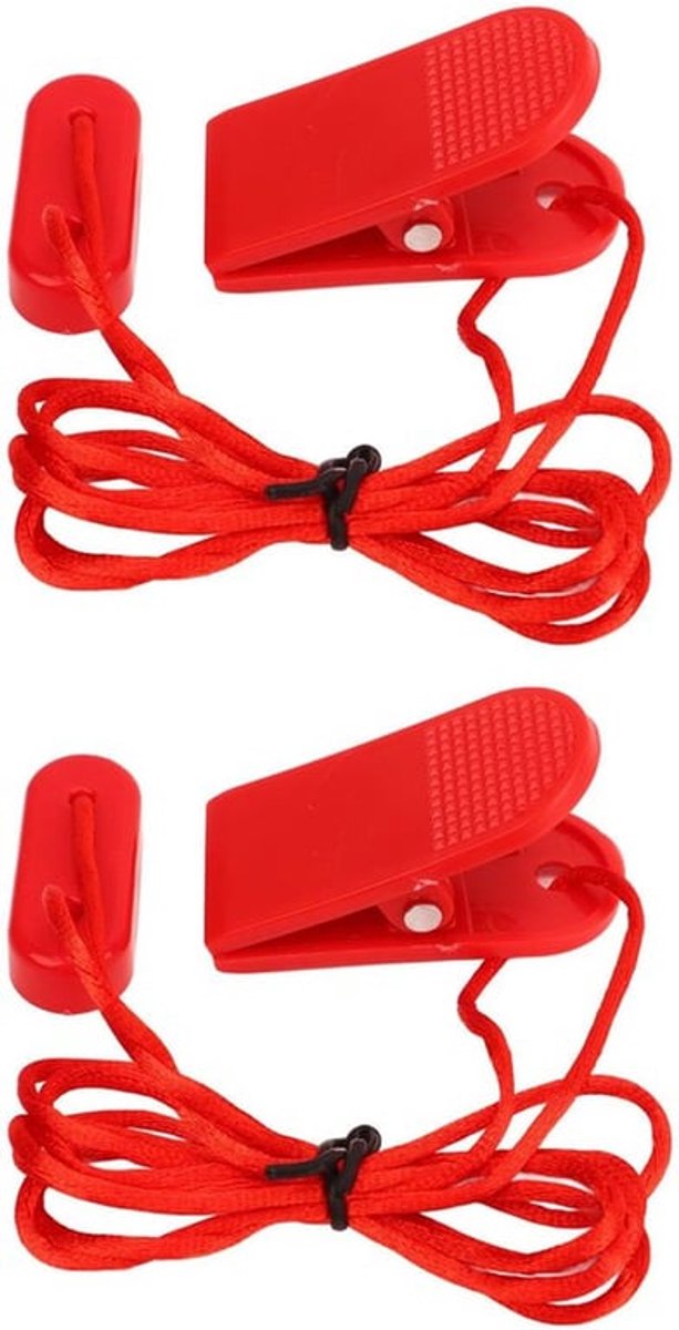 2 Stuks Loopbandsleutel, Universele Veiligheidssleutel Loopbandmagneetsleutel Universele Vervanging Loopbandmagneet Veiligheidsslot Rood