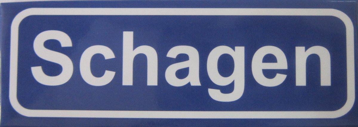 Souv© - magneet plaatsnaambord Schagen