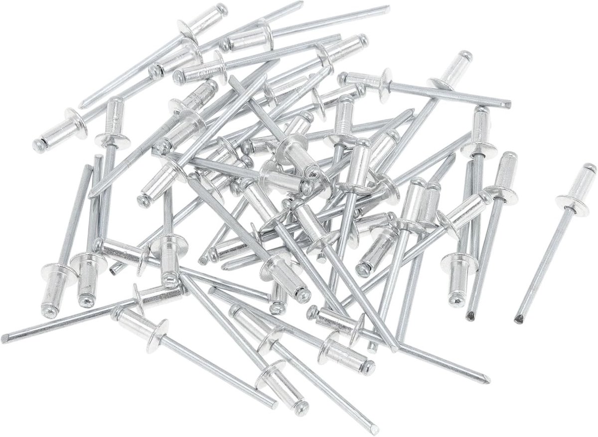 Grote flens blinde klinknagels 50 stuks 4mm diameter, 8mm lengte, aluminium en ijzer, ideaal voor bevestigen en repareren