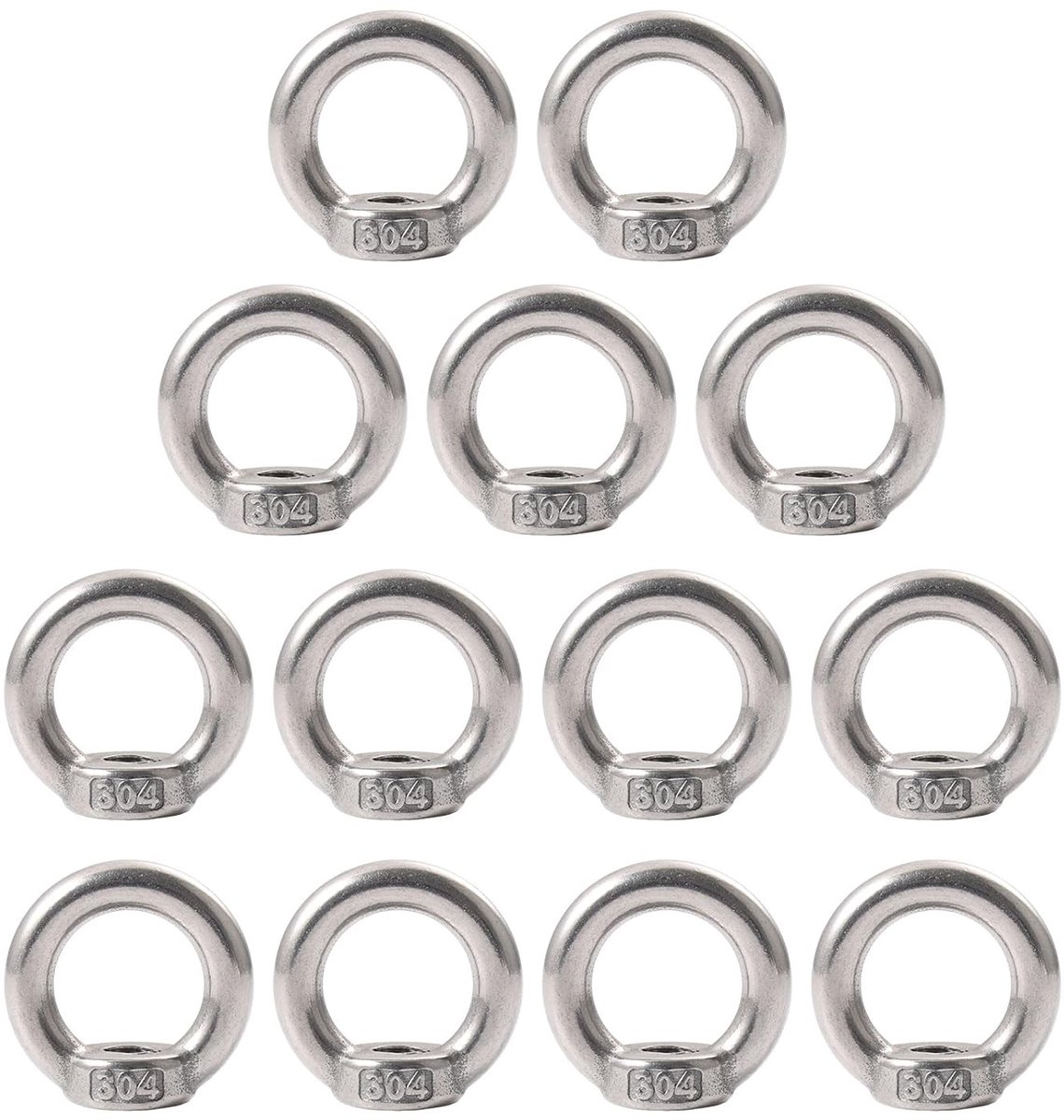 RVS ringmoeren set van 13 stuks voor het bevestigen van hangdecoraties, bloempotten en schommels