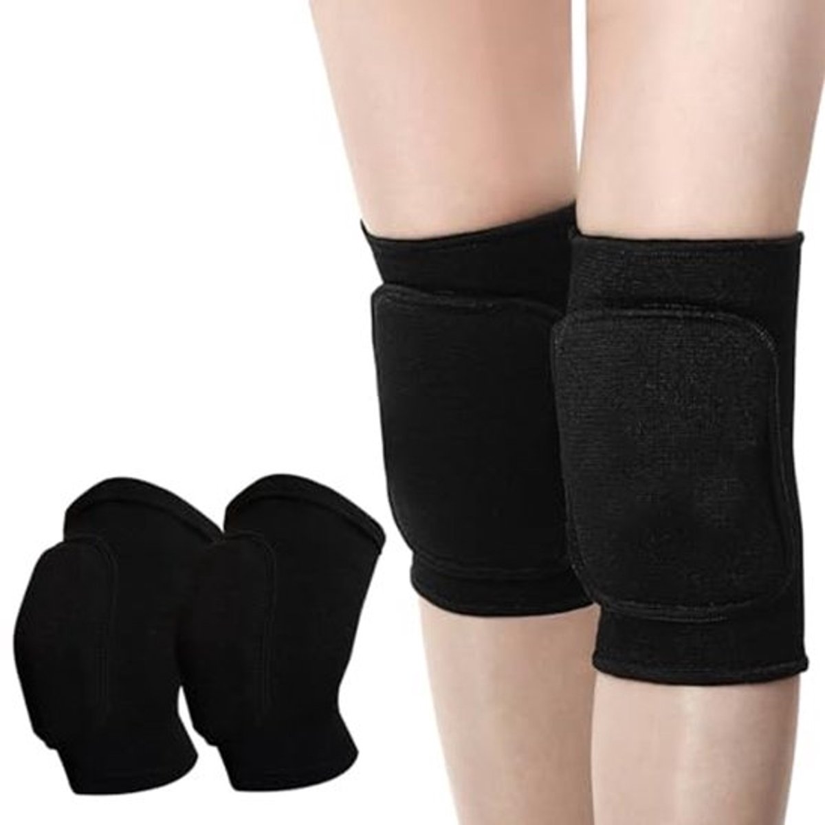 1 paar kniebeschermers, zachte elastische kniebeschermers, unisex elastische antislip kniebeschermers voor dans, voetbal, volleybal, basketbal en yoga.