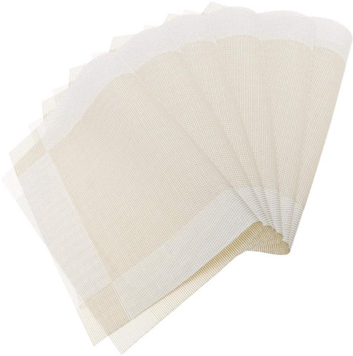 6 stuks Wit Waterdicht Antislip Warmte Isolatie Geweven Tafel Plaats Mat Kit voor Western Restaurant Hotel Thuis Eetzaal