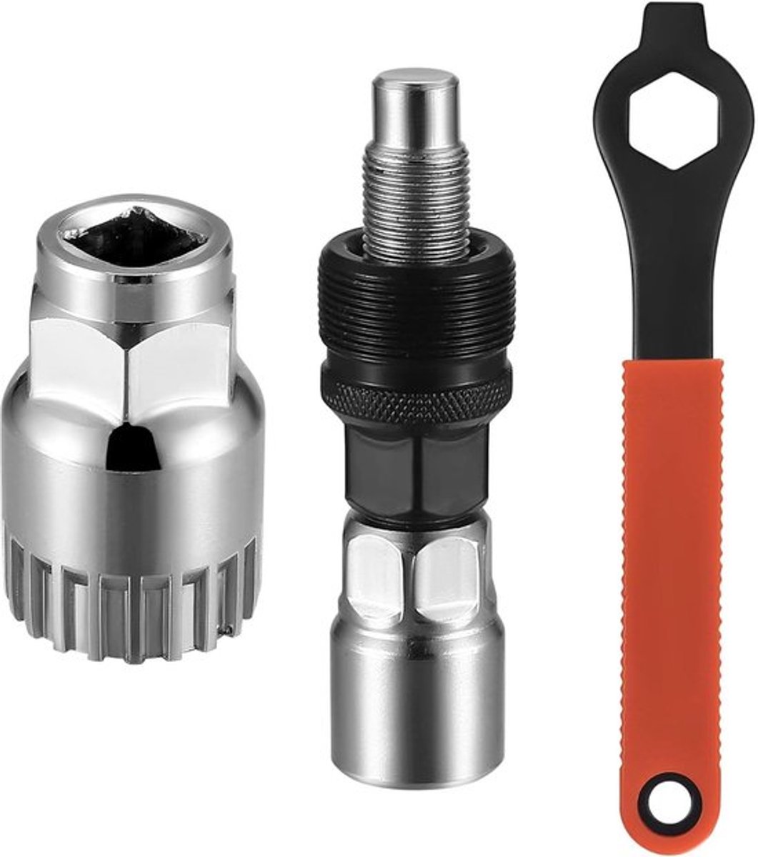 krukas extractor puller, rode handgreep zwarte kop fiets krukas gereedschap set - duurzaam essentieel voor fiets onderhoud en reparatie, fiets krukas puller gereedschap set