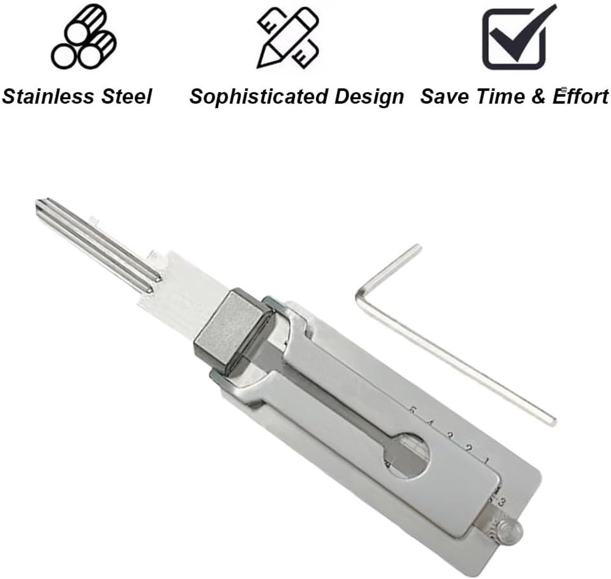 2-in-1 RVS Master Key Decoder - Professionele Lock Picking Tool voor Slotensmeden en Sleuteltechniek — cadeau in Cadeau-ideeën - foto 3