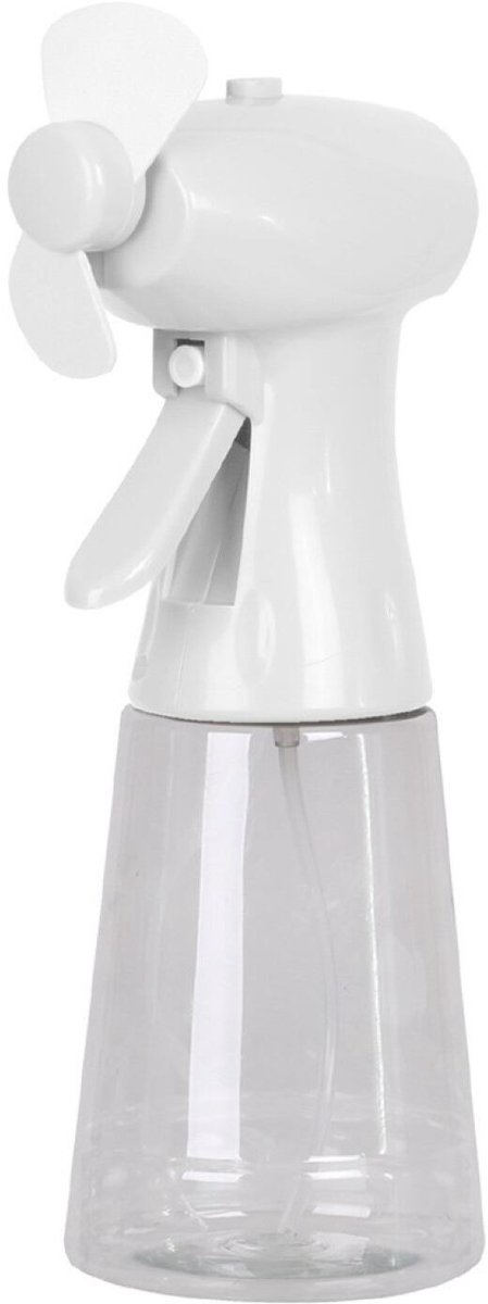 Urban Living Draagbare ventilator - waterverstuiver - wit - 350 ml