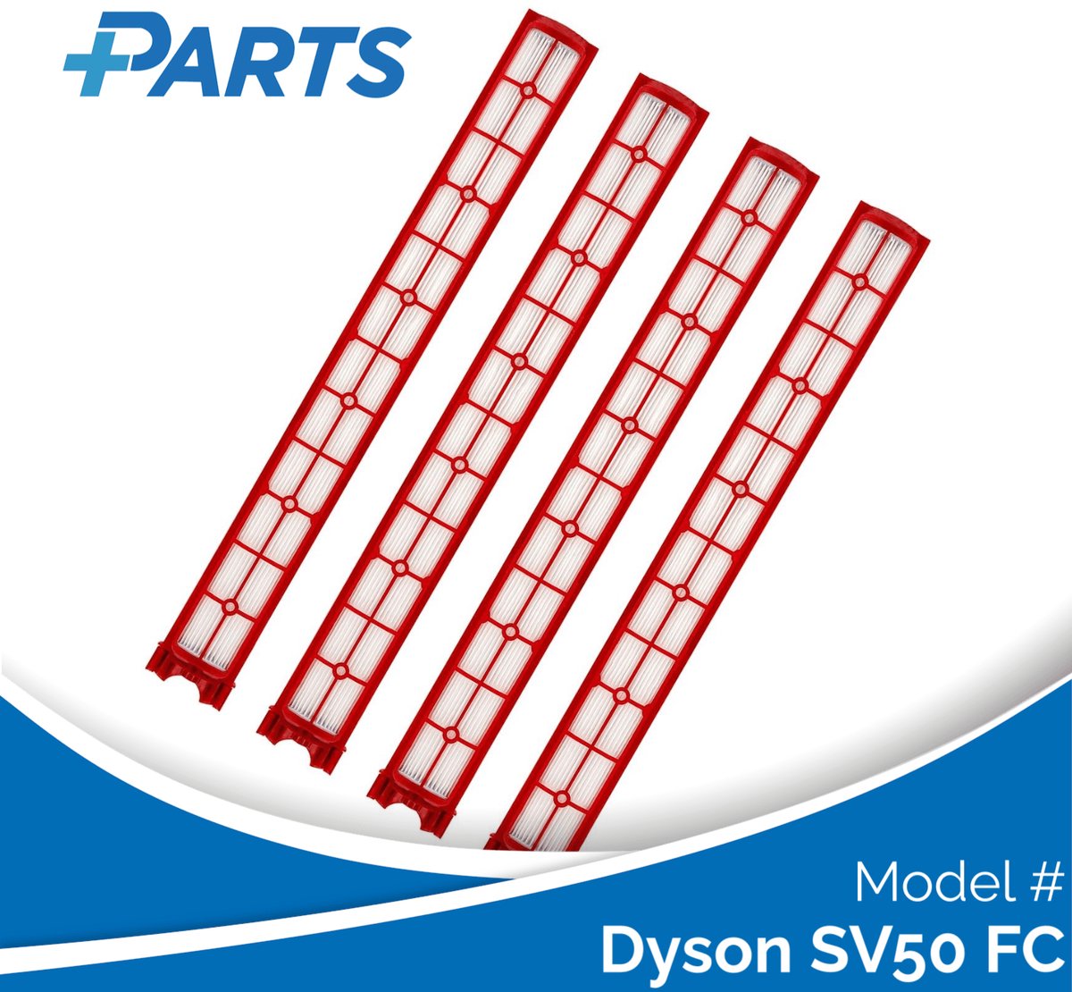 Dyson SV50 FC Filters (4 Stuks, Plus.Parts® alternatief voor 974281-01)