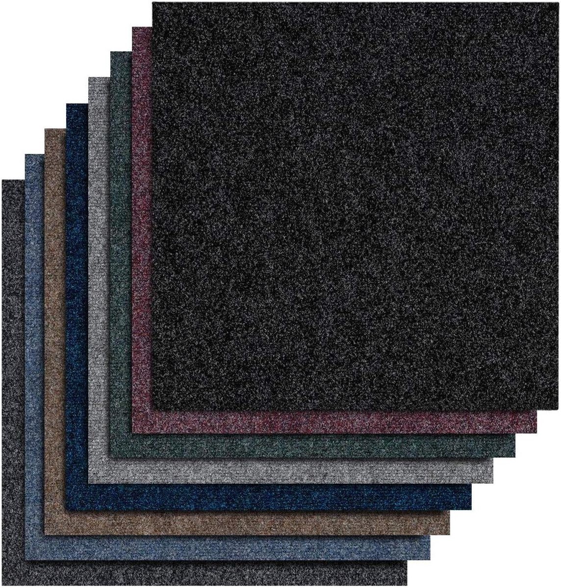 Tapijttegels - Vloerbedekking - Vloer Vernieuwen - Zelfklevend - 50 x 50 cm - Donkerblauw