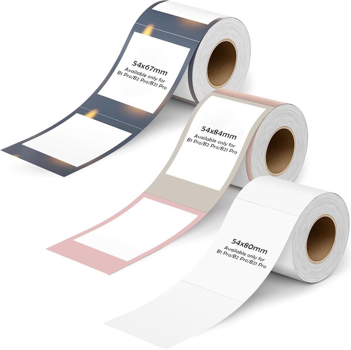 Thermisch drukpapier en fotopapier voor labelprinters, geschikt voor foto's, notities en DIY-projecten, 54 x 80 mm, 54 x 84 mm, 54 x 67 mm