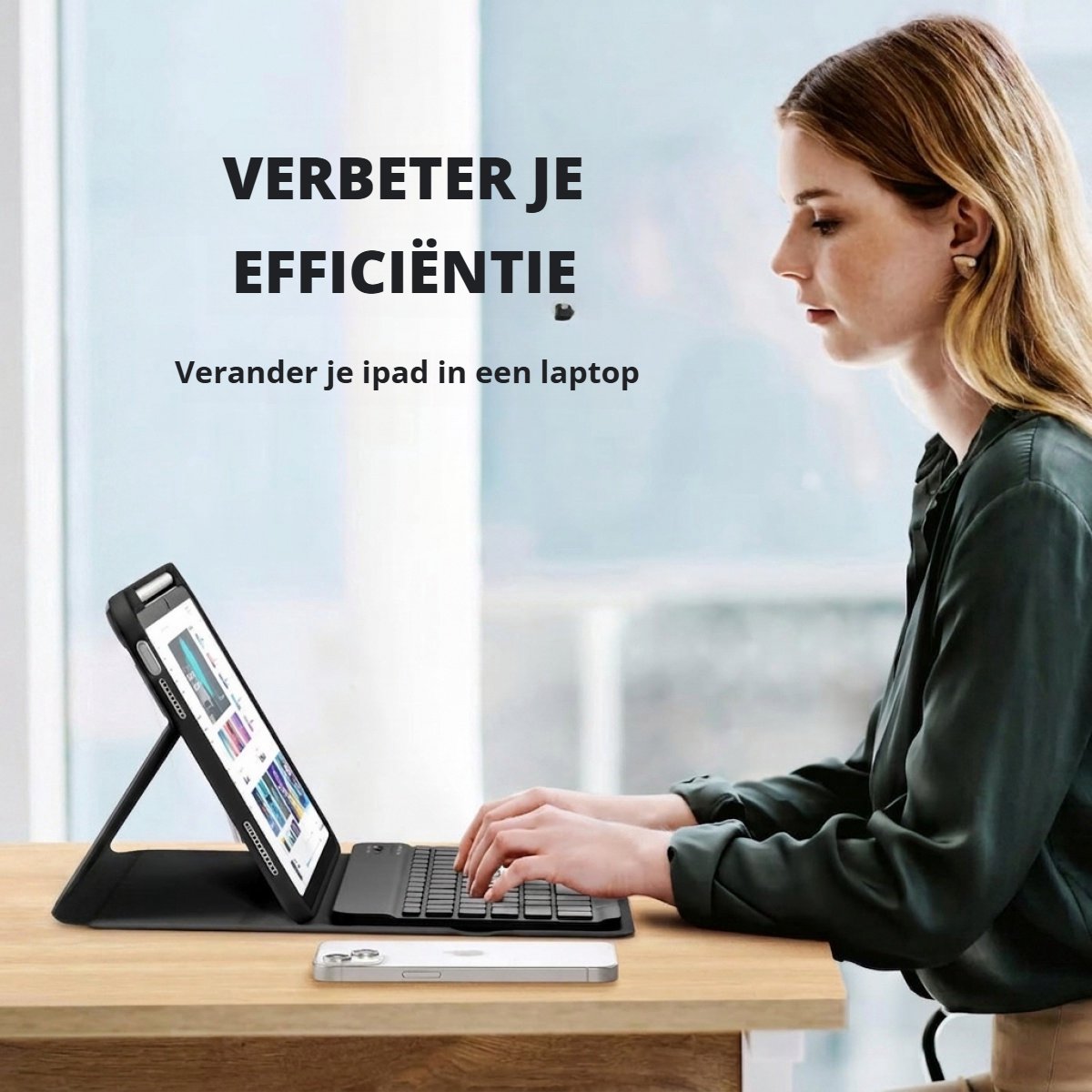 TRANSNECT - Tablet Toetsenbord Hoes - Geschikt voor Apple iPad 11 2025 A16 / iPad 10e generatie (2022) 10.9 inch - QWERTY Bluetooth Keyboard Bookcase - Zwart — cadeau in Telefoon & Tablet - foto 4