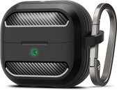 Spigen Rugged Armor Hoesje Geschikt voor Samsung Galaxy Buds 3 / 3 Pro Zwart