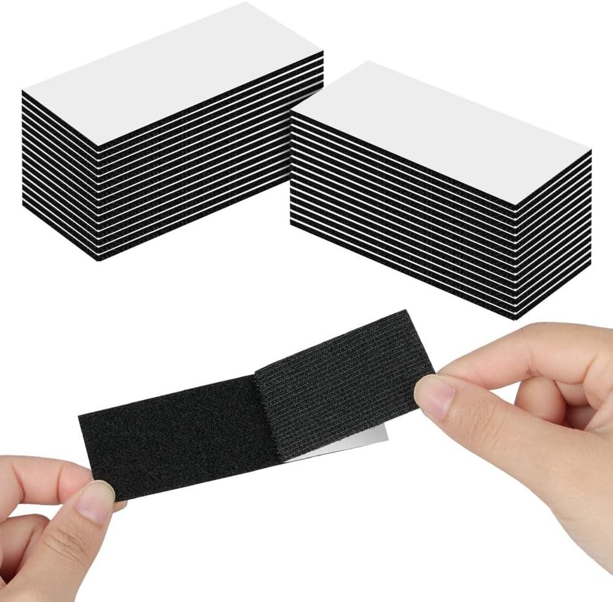 Sterke Zelfklevende Haak en Lussysteem, 3x10cm, 20 Stuks voor Thuis, Kantoor en DIY Projecten