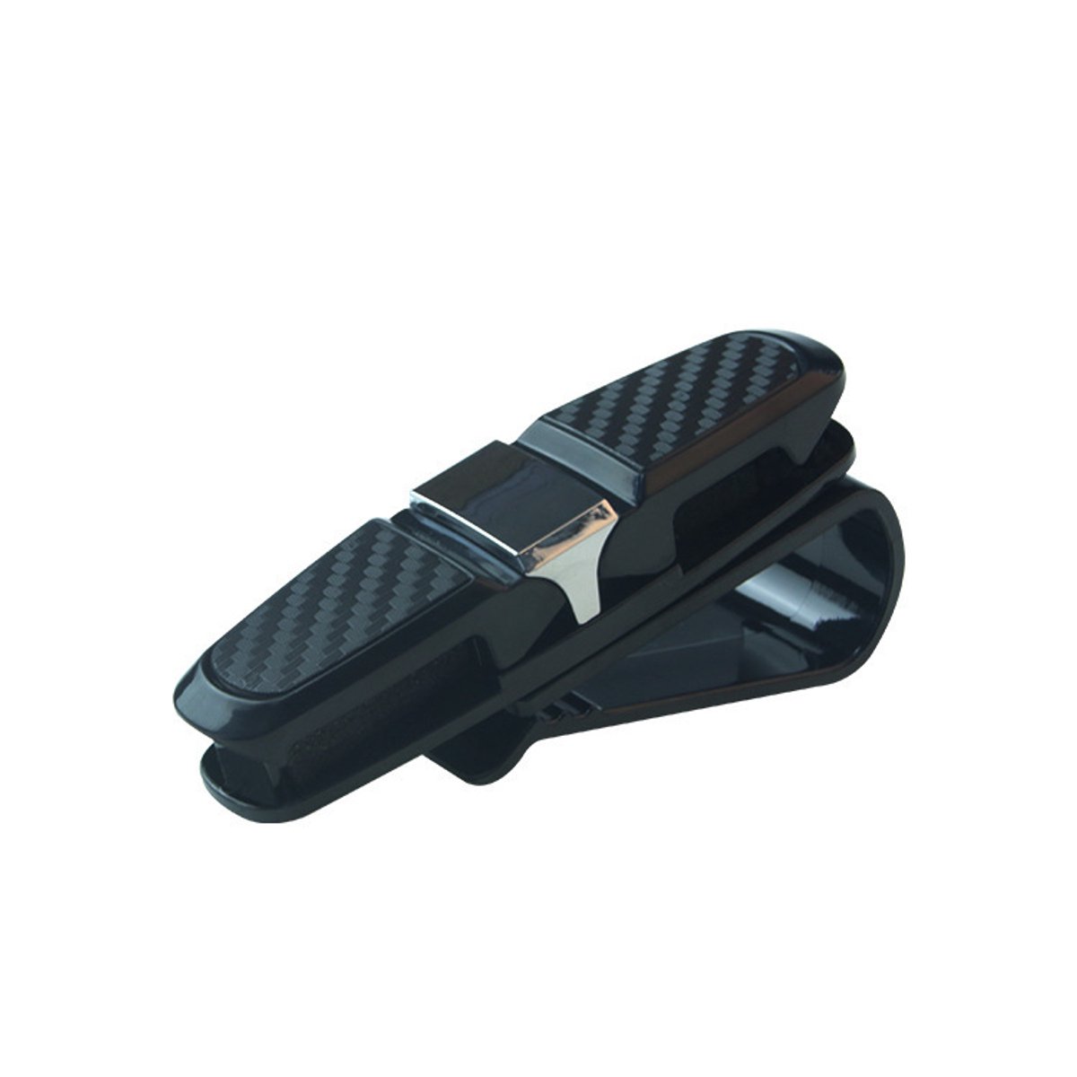 Brilhouder voor Auto Zonneklep Zonnebrillen met Kaartclip Set van 2 Zwart