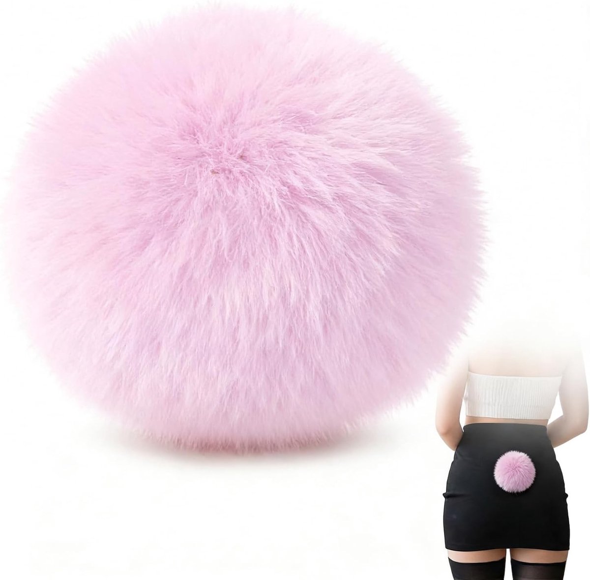 Bunny Staart Cosplay Kostuum Accessoires voor Carnaval, Halloween en Pasen - Schattige Rabbit Tail Outfit voor Feestjes en Verkleedpartijen