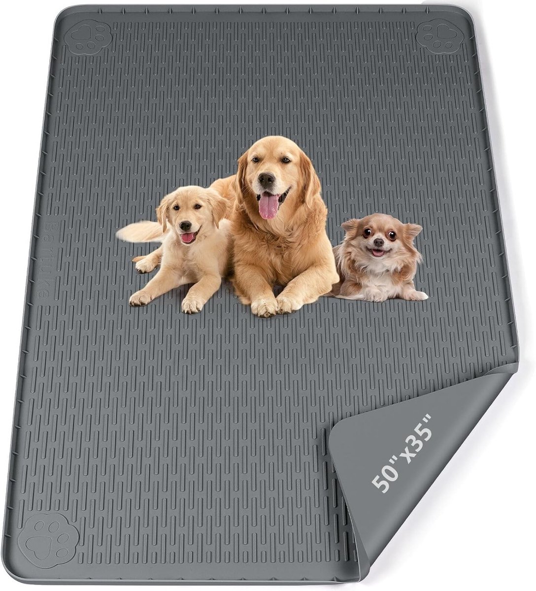 Grote Herbruikbare Hondentoiletmat van Silicoon, 50 x 35 inch, Waterdicht en Lekvrij, Ideaal voor Puppy Training en Incontinentie