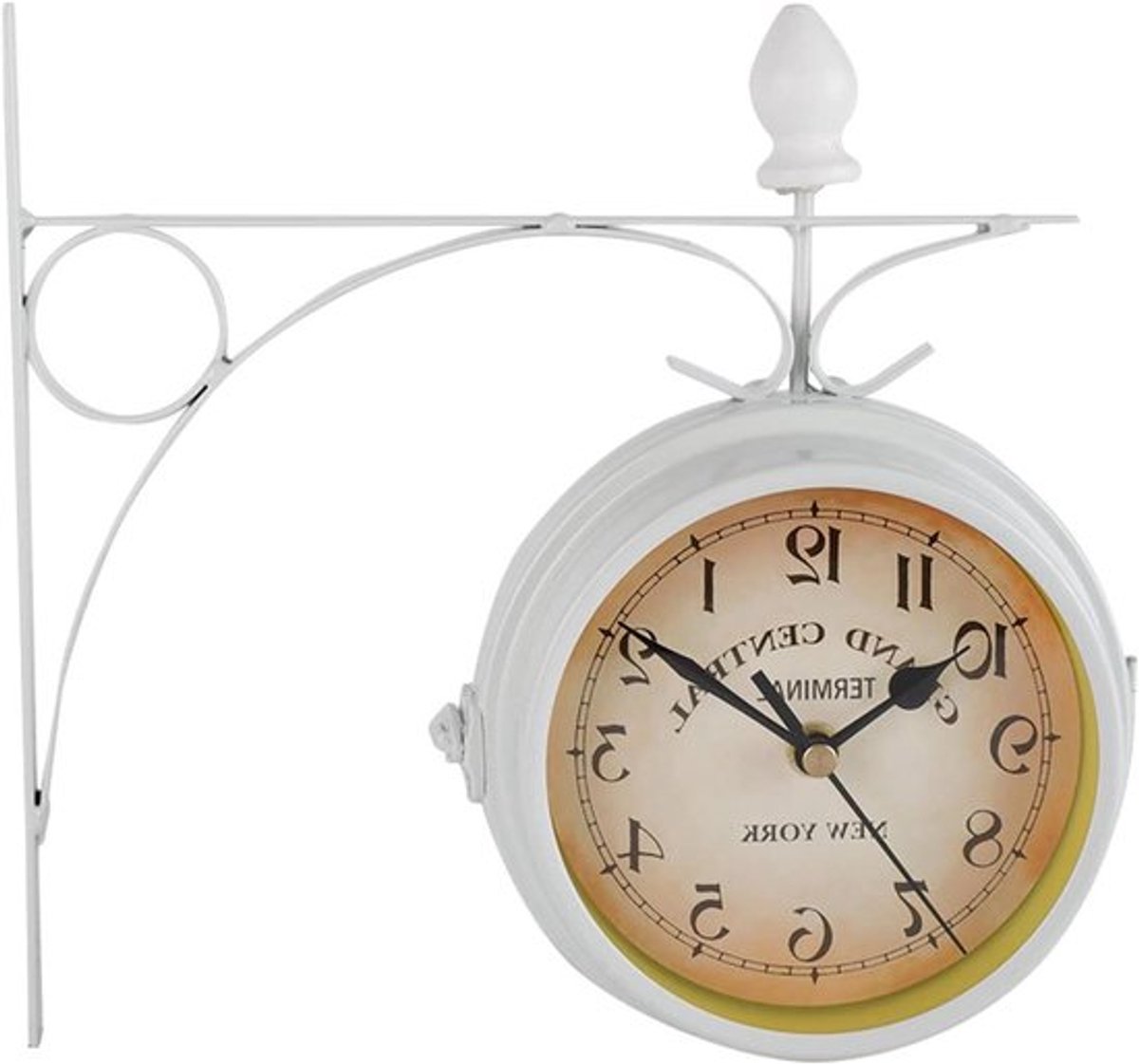 Houten wandklok met retro design in natuurlijke kleur, stille klok voor sfeervolle decoratie en rustige tijdsaanduiding in de woonkamer of andere ruimtes