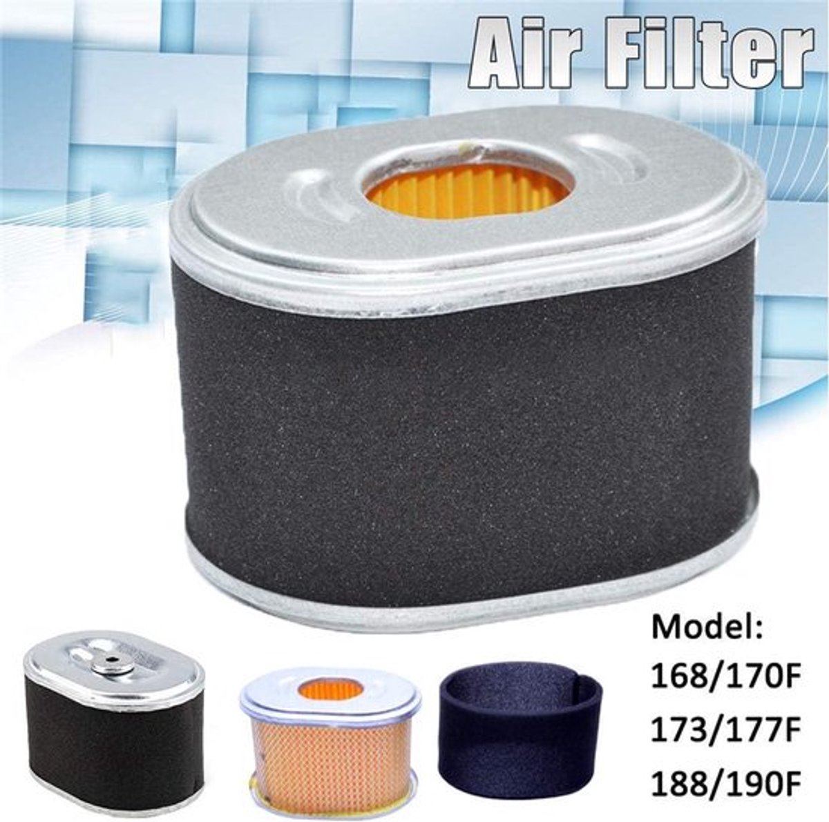 Vervangende luchtfilters geschikt voor Honda grasmaaiers met 168F, 170F, 173F en 188F motoren, voor optimale luchttoevoer en betere motorprestaties
