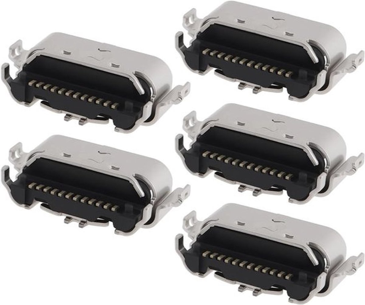 5 stuks Type-C USB-oplaadpoort geschikt voor Verizon TCL Tab 8 9048S - Snelle oplader accessoires