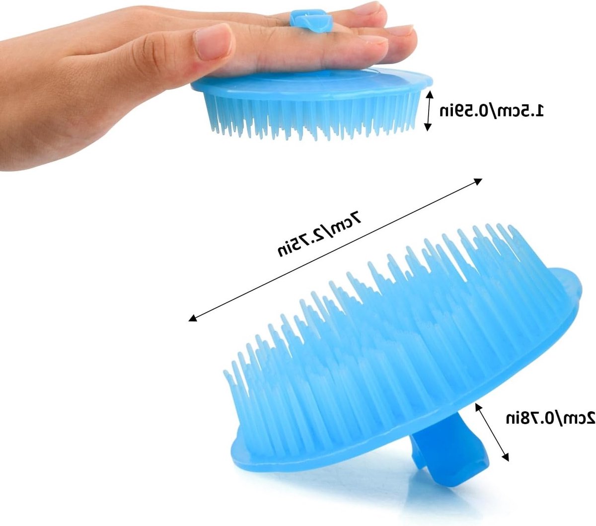 Handmatige hoofdmassageborstel set van 4, ideaal voor hoofdhuidmassage, cellulitisbehandeling en ontspanning