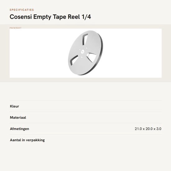 Tape Reel 7 Inch - Lege Opname Rol - Aluminium Legering - 3 Gaten - Universeel Voor Reel to Reel - Vervangingsonderdeel - Opnameband — afbeelding 2
