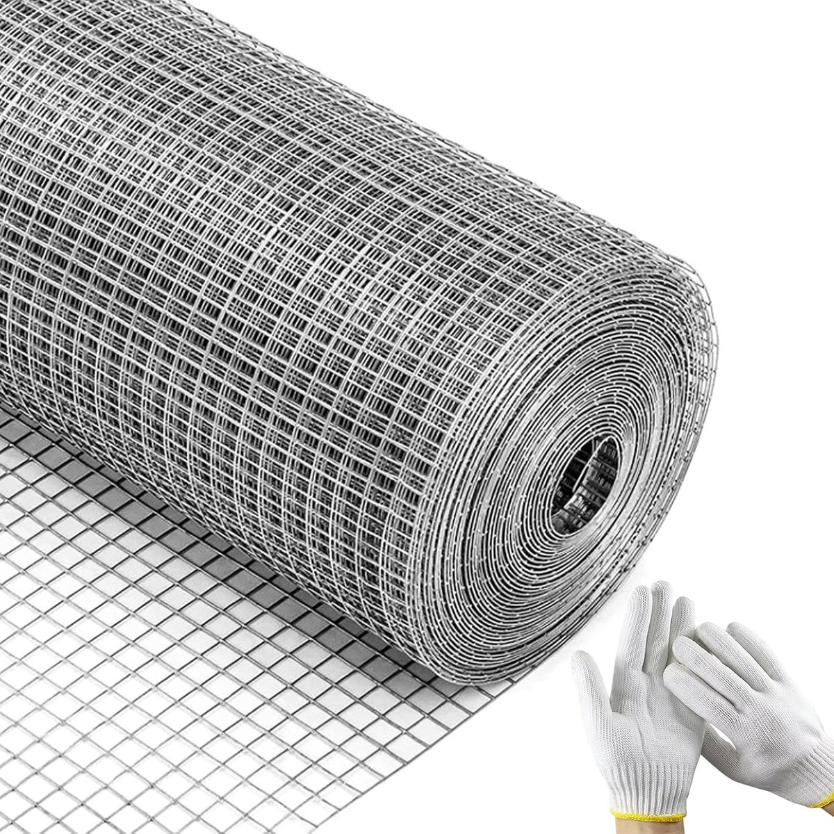 SnelShoppen - Wire Mesh Fine Mesh 6 mm, Galvanised Draadgaas voor Dierenhekken en Groentetuin, 40 cm x 5 m, Ideaal voor Verhoogde Bedden