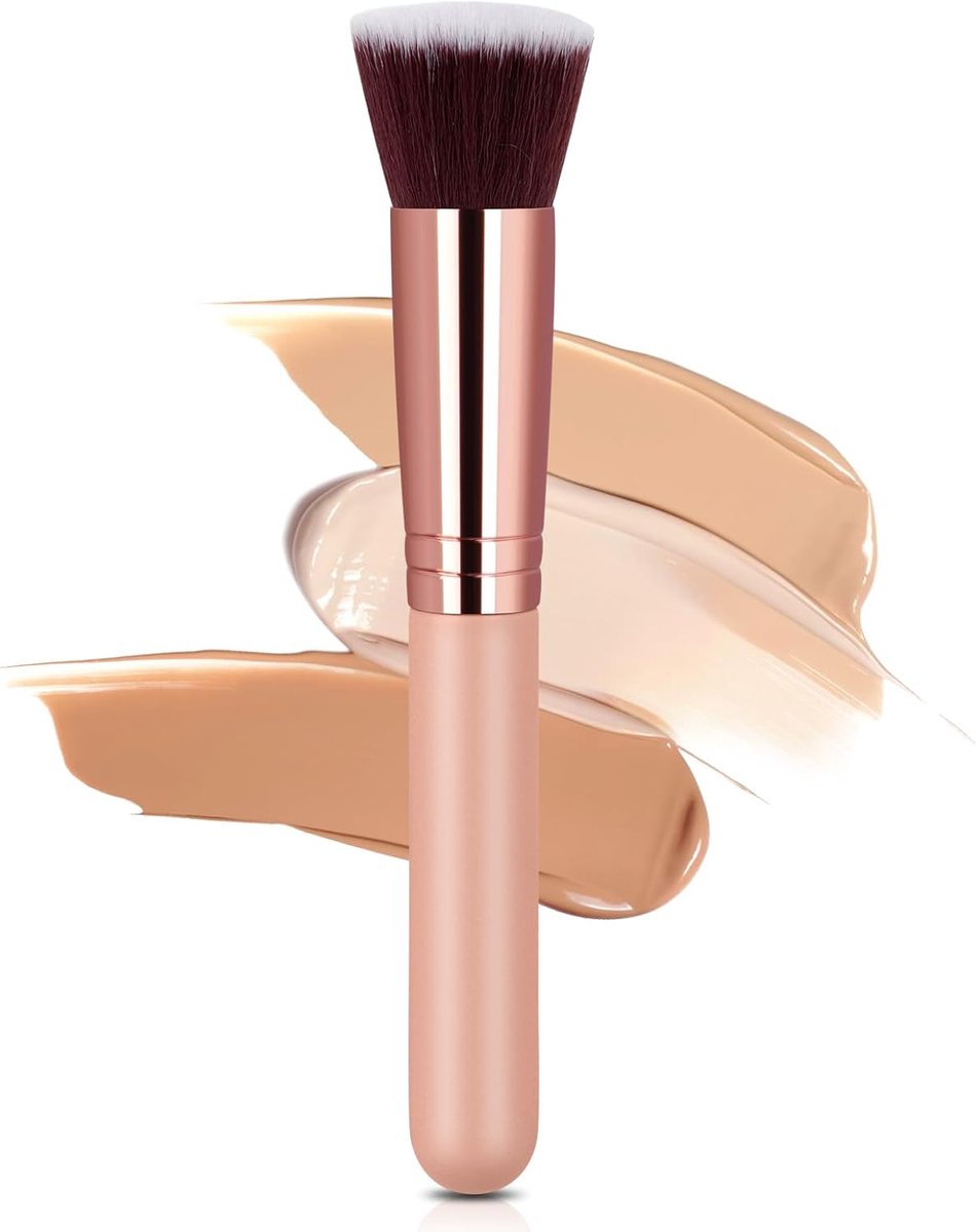 SnelShoppen - Premium Foundation Brush - Multifunctionele Make-up Borstel voor Vloeibare Make-up, Crème, Concealer - Zachte Microfiber Haren - Voor Vo