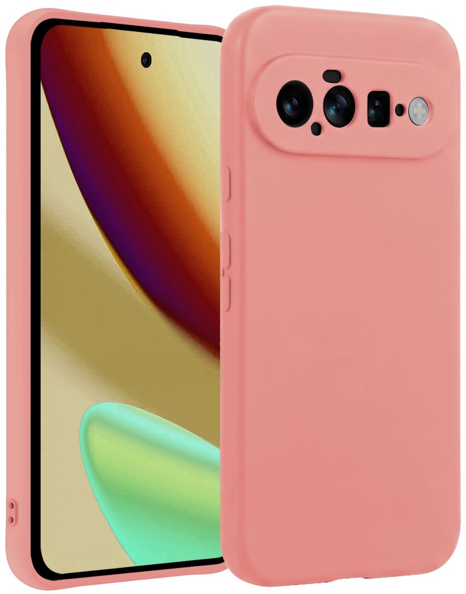 Hoesje - Geschikt voor Google Pixel 11 - Sterk & Shockproof - Hoes Cover - Siliconen Case - Telefoonhoesjes - Lichtroze