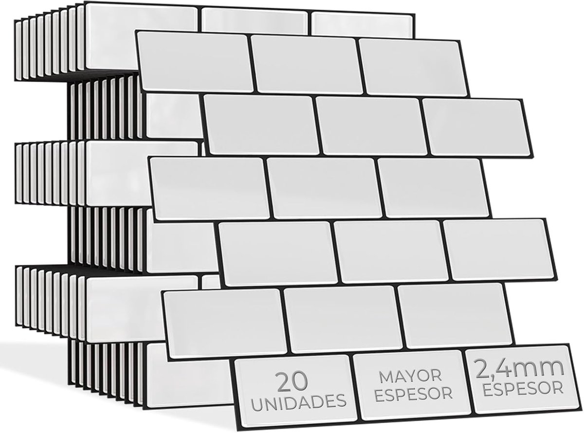 SnelShoppen - 20 Tegelstickers voor Keuken en Badkamer, 30x30 cm, Zelfklevende Decoratieve Panelen, Waterdicht en Hittebestendig, Makkelijk Schoon te