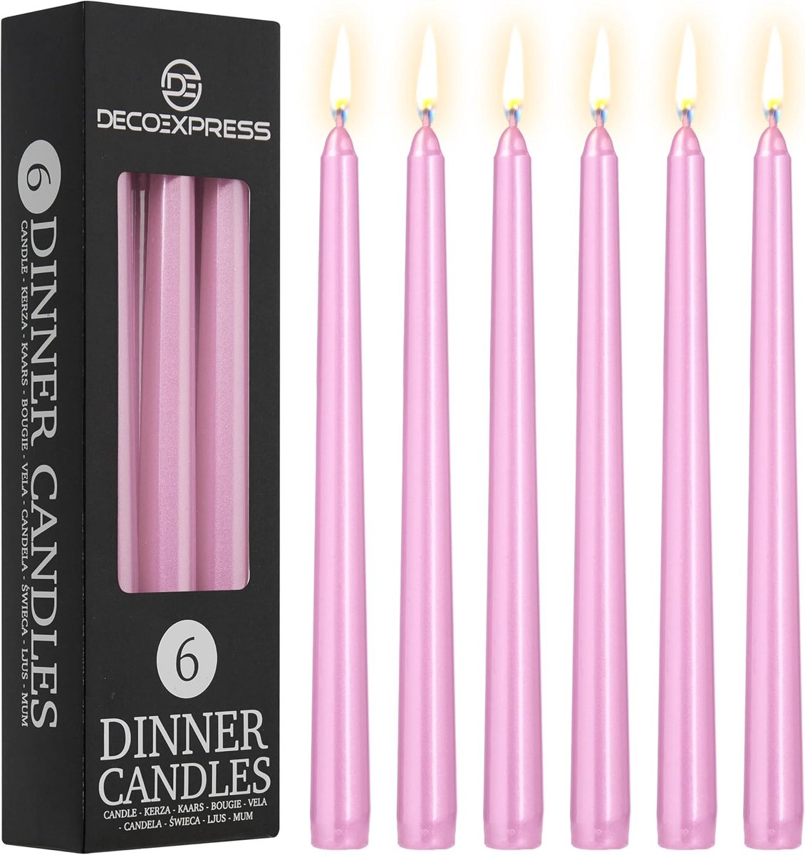 SnelShoppen - Dripless Tapered Dinner Candles Set - 15 Metallic Groene Kaarsen - 8U Brandtijd - Decoratieve Kaarsen voor Restaurant, Thuis, Kerst