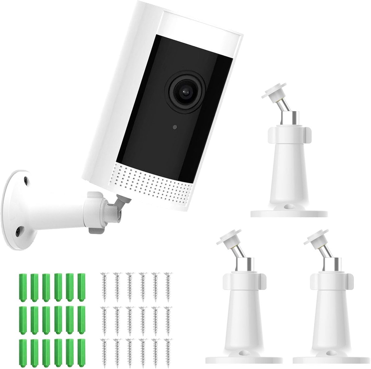 SnelShoppen - 3-Pack Ring Camera Houder - Universele Bevestigingsbeugel voor Buiten en Binnen - Compatibel met Beveiligingscamera's - Ideaal voor Muur