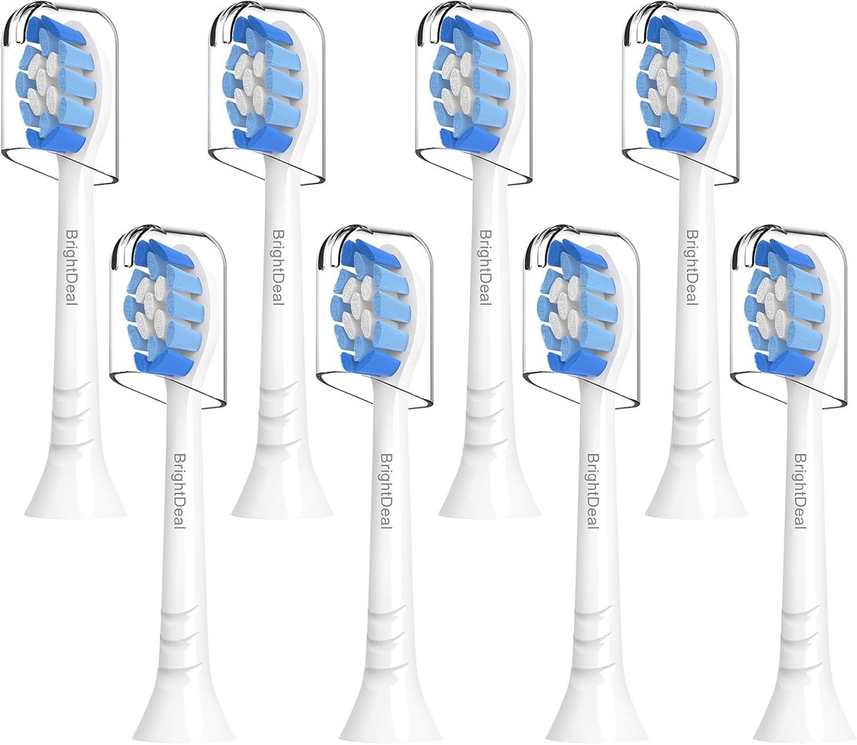 SnelShoppen - Zachte opzetborstels voor gevoelige tanden - 8 reserveborstels voor Sonicare, witte tandenborstel, optimale reiniging, compatibel, eenvo
