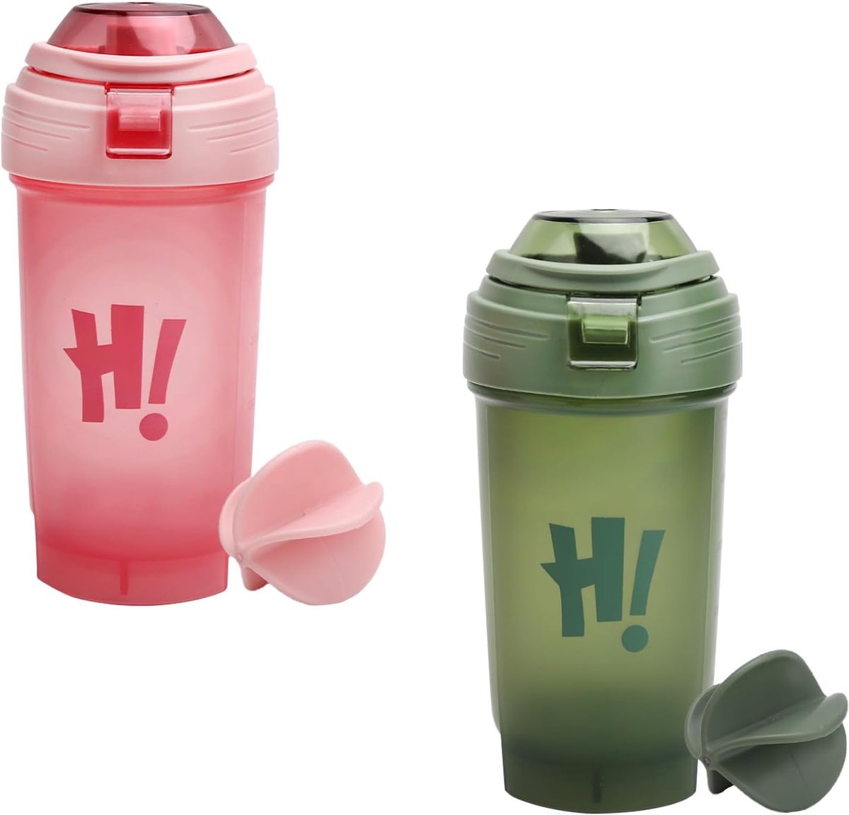SnelShoppen - Protein Shaker Set 2 Stuks met Meetfunctie, BPA-vrij, Lekvrij, Duurzaam en Geurloos - Ideaal voor Fitness, Sport en Gezonde Dranken
