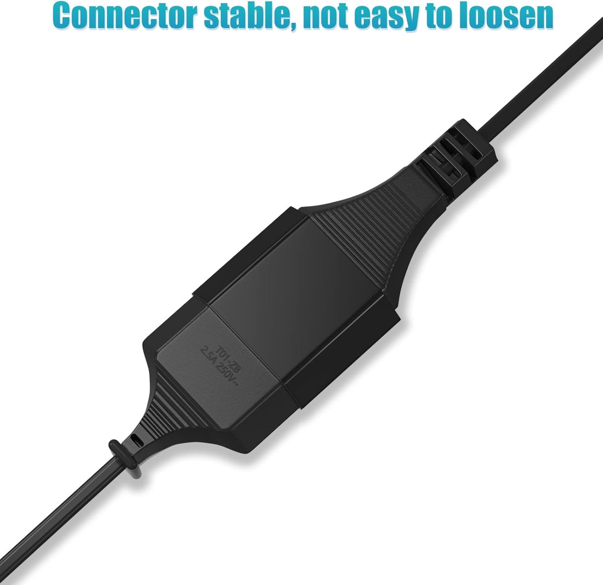 Thijox - 10 m Stroomkabel Verlenging Netsnoer, 2-in-1 Type C Eurostekker naar Verdrievoudige Eurobus, 0,75 mm², max. 6A/250V, Zwart - Ideaal voor Huis