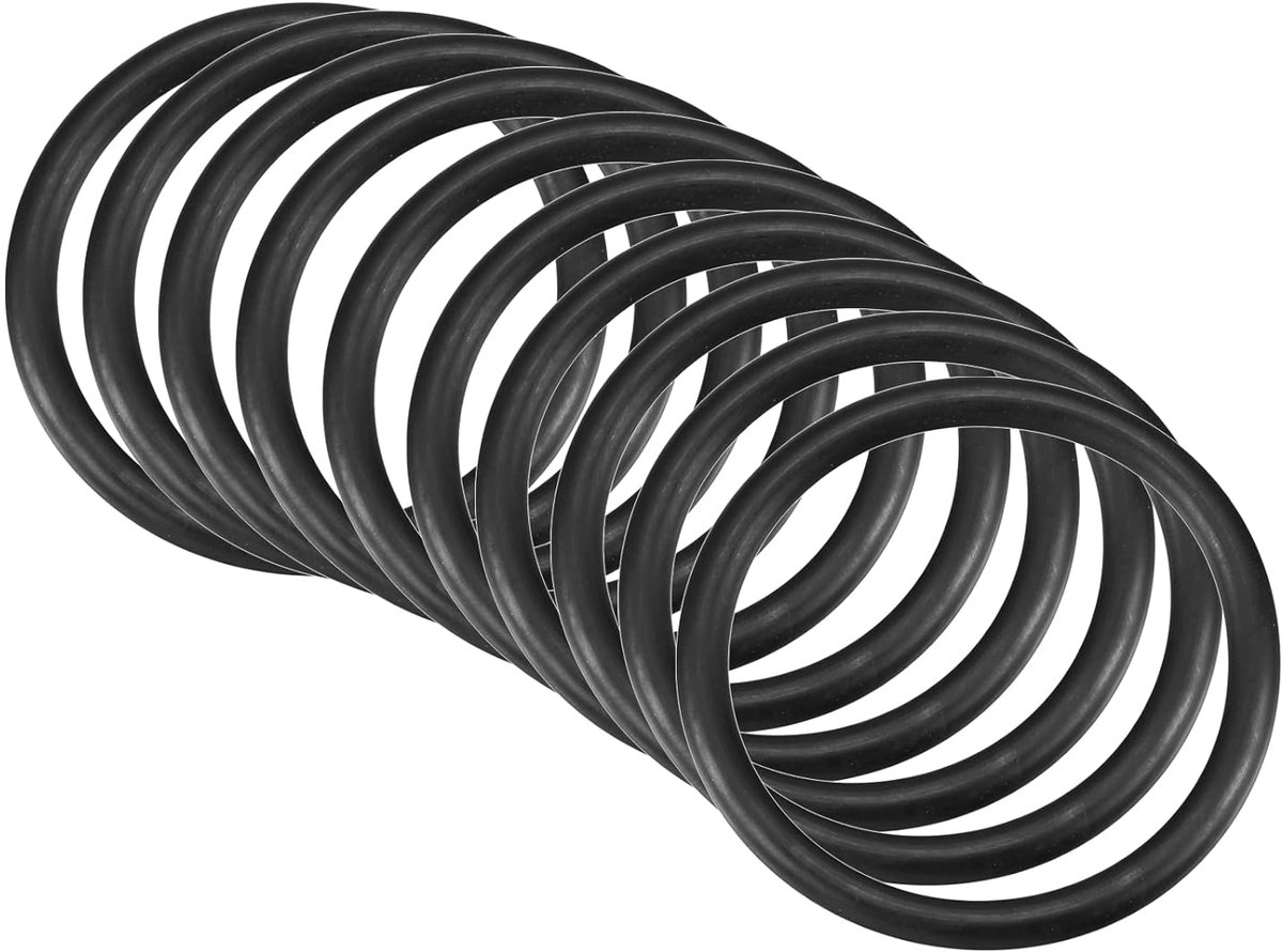 SnelShoppen - Nitrile Rubber O-Rings 55mm x 45mm x 5mm - 10 Stuks - Ronde Afdichtringen voor Kraan, Loodgieterij, Reparatie, Waterdicht, Zwart