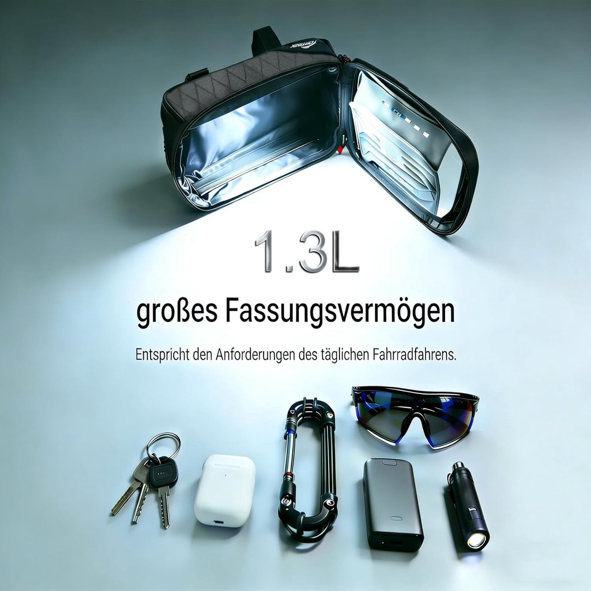SnelShoppen - Fietstas Smartphone Hoofdbord voor 6.8 Inch Telefoon - Waterdichte Telefoonhoes met TPU Aanraakscherm voor E-Bike, Gravel Bike, Mountain