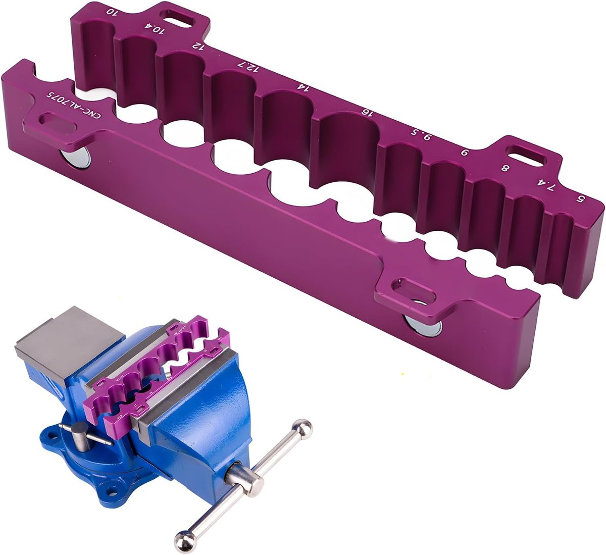 SnelShoppen - Fiets Onderhoudstool Suspension Vise Soft Jaw, Aluminium Fiets Reparatie Gereedschap voor Achtervering, Voorvork en Ronde Buizen